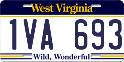 WV license plate 1VA693