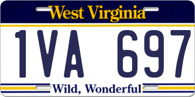 WV license plate 1VA697
