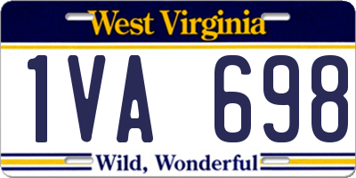 WV license plate 1VA698