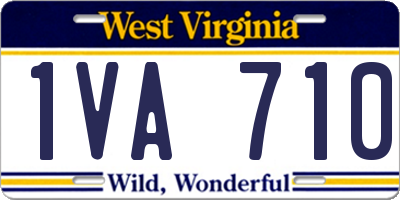 WV license plate 1VA710