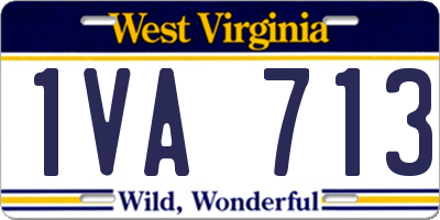 WV license plate 1VA713