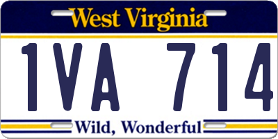 WV license plate 1VA714