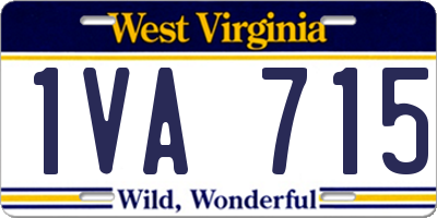 WV license plate 1VA715