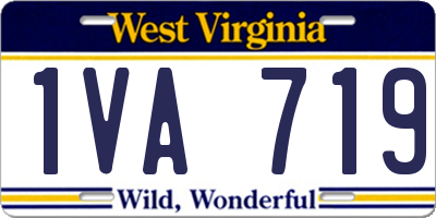 WV license plate 1VA719