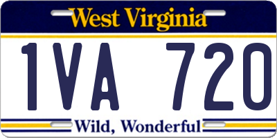 WV license plate 1VA720