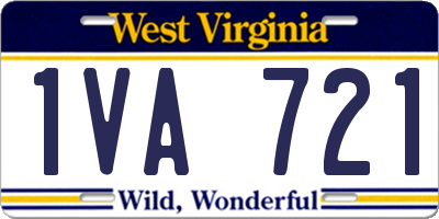 WV license plate 1VA721