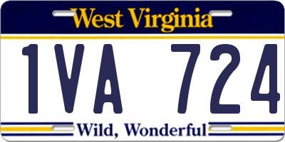 WV license plate 1VA724