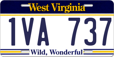 WV license plate 1VA737