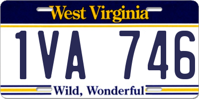 WV license plate 1VA746