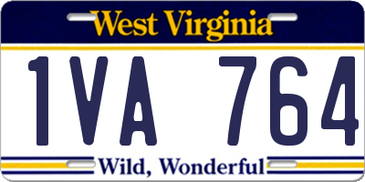 WV license plate 1VA764