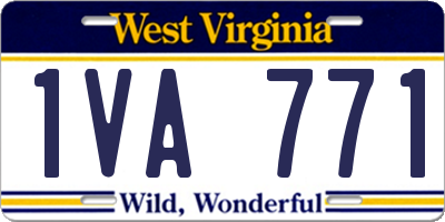 WV license plate 1VA771