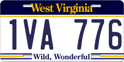 WV license plate 1VA776