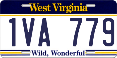 WV license plate 1VA779