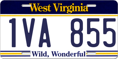 WV license plate 1VA855