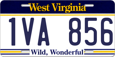 WV license plate 1VA856