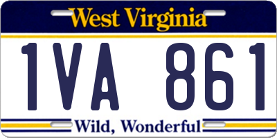 WV license plate 1VA861