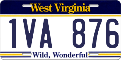 WV license plate 1VA876