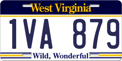 WV license plate 1VA879