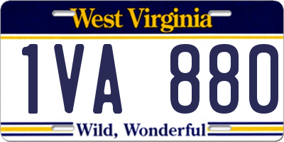 WV license plate 1VA880