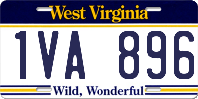 WV license plate 1VA896