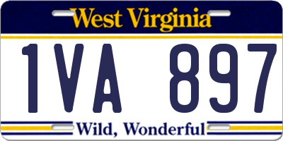 WV license plate 1VA897