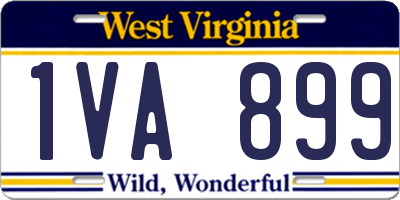WV license plate 1VA899