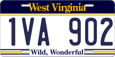 WV license plate 1VA902