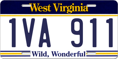 WV license plate 1VA911