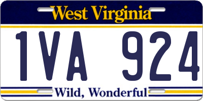 WV license plate 1VA924