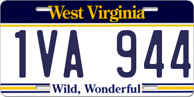 WV license plate 1VA944