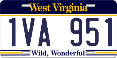 WV license plate 1VA951