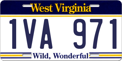 WV license plate 1VA971