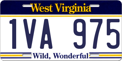 WV license plate 1VA975