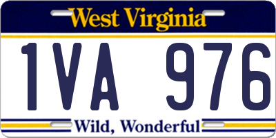 WV license plate 1VA976