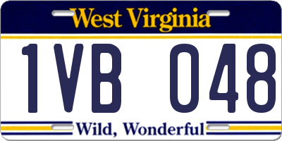 WV license plate 1VB048