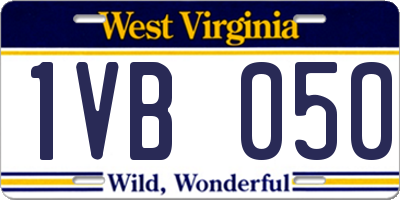 WV license plate 1VB050