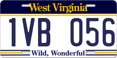 WV license plate 1VB056