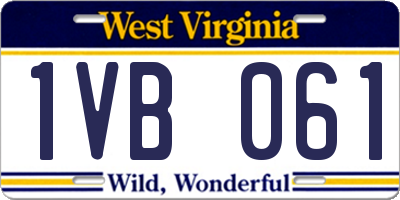 WV license plate 1VB061