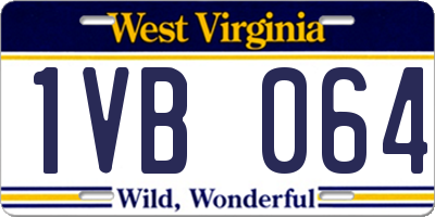 WV license plate 1VB064