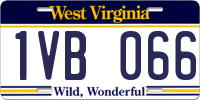 WV license plate 1VB066
