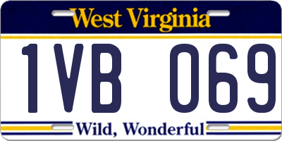 WV license plate 1VB069