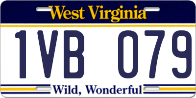 WV license plate 1VB079