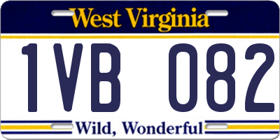 WV license plate 1VB082