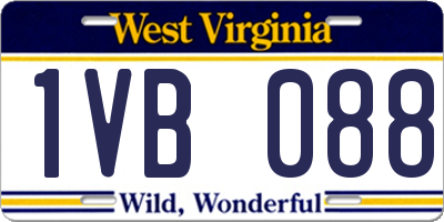 WV license plate 1VB088