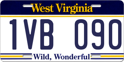WV license plate 1VB090