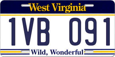 WV license plate 1VB091