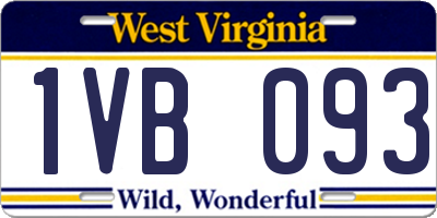 WV license plate 1VB093