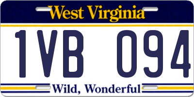 WV license plate 1VB094