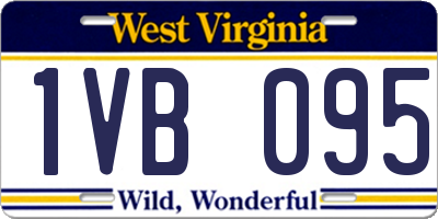 WV license plate 1VB095