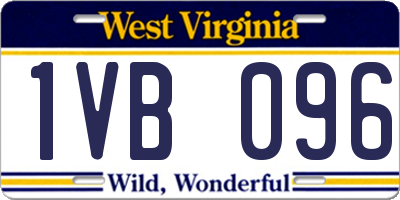 WV license plate 1VB096